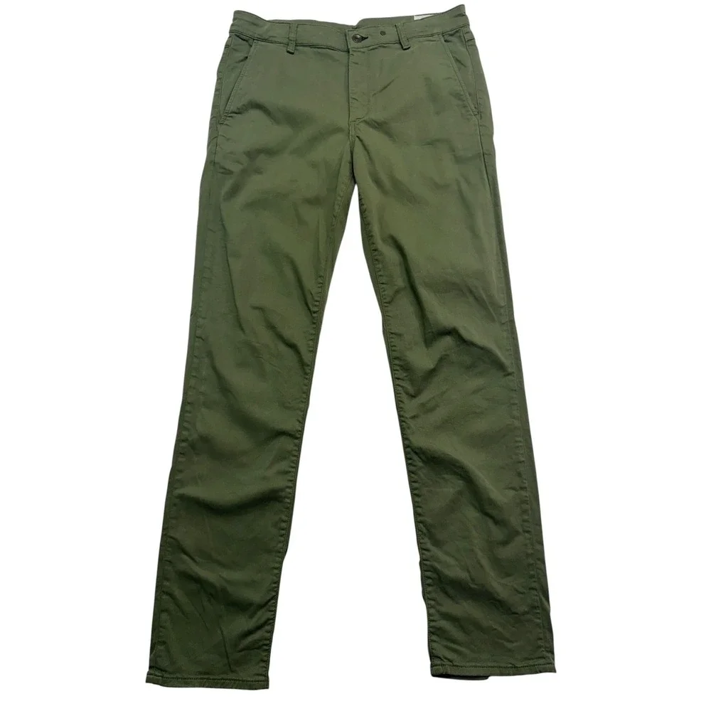 rag & bone Fit 2 Chino Pants Mens 33x30 Olive Green Cotton Twill Slim Fit